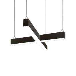 LUMINARIA EM ALUMINIO PENDENTE X LED 9,6W/M 980LM/M 12V 3000K 20X22X1200MM PRETO (AR 4641PT)