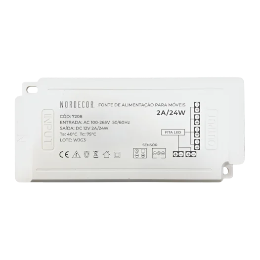 DRIVER PARA SENSOR LED 48W 4A 12V BIV 119X53X20MM (AR 9447)