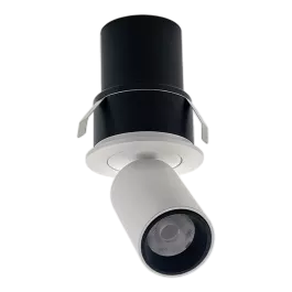 SPOT EMBUTIR RETRATIL ROTAÇÃO 360° ANGULAÇÃO 90° FACHO DE LUZ 24° LED 5W 350LM 3000K BIVOLT Ø33MM X A83MM BRANCO (AR 3651BR)