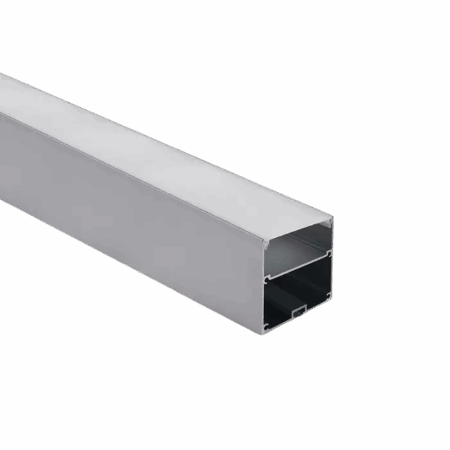 PERFIL ALUMINIO SOBREPOR FACE PLANA LED A70 X L60MM C/TRAVA E ALOJAMENTO P/DRIVER SLIM PRETO (AR 6833PT)