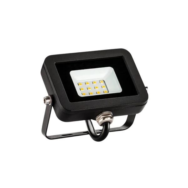 PROJETOR ALUMINIO IP65 LED 10W 800LM 3000K BIV. PRETO (20500)