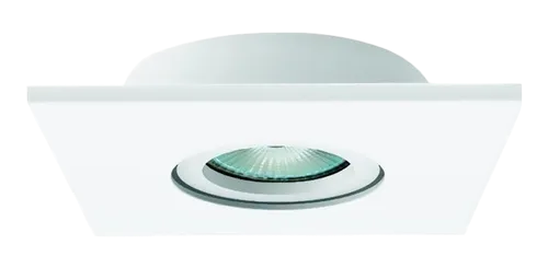 Spot Alumínio Embutir Orientável Face Plana Clicado Mini Dicróica GU10 92x92mm Branco – 3082