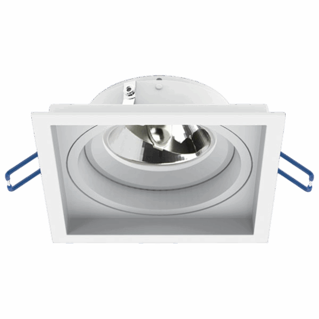 Spot Alumínio No-Frame Embutir Recuado Orientável 1xGU10 Branco - IL4712