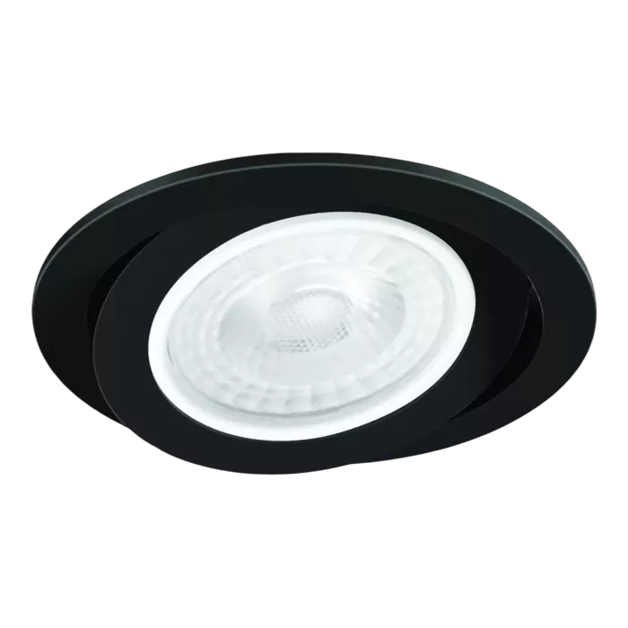 Spot Alumínio Embutir Redondo Ø145x114mm p/ PAR30 E-27 Nicho Ø127mm Preto Fosco – SP 3305PT
