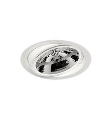 Spot Alumínio Embutir Redondo Ø145x80mm p/ AR111 GU10 Nicho Ø127mm Branco Fosco – SP 3304BR