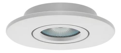 Spot Alumínio Embutir Orientável Face Plana Clicado Mini Dicróica GU10 Ø92mm Branco – 3088