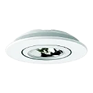 Spot Alumínio Embutir Orientável Face Plana Clicado AR70 GU10 Ø120mm Branco – 3090