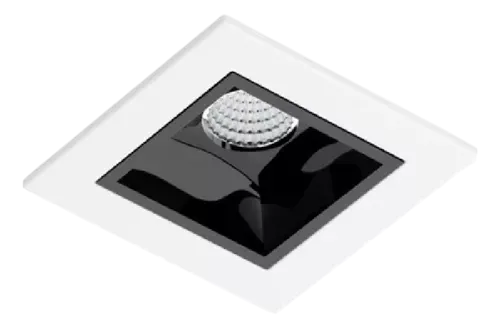 Luminária Embutir Pontual LED 7W 2700K 34° 510lm Bivolt 95x45x34mm Branco/Preto - 4492.MA.S