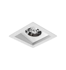 Spot Alumínio Embutir Quadrado Recuado 106x106x99mm p/ AR70 GU10 Nicho 96x96mm Branco Fosco – SP 3314BR