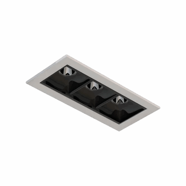 Luminária Embutir Pontual LED 7W 2700K 12° 510lm Bivolt 95x45x34mm Branco/Preto - 4992.FE.S