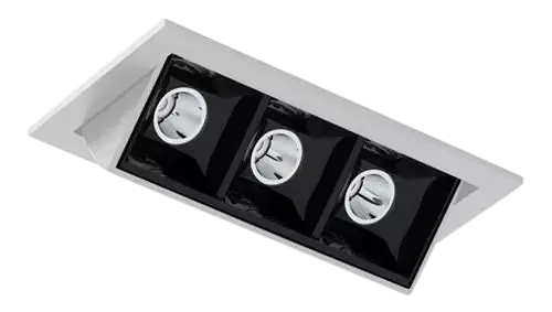 Luminária Embutir Orientável Pontual LED 7W 2700K 48° 450lm Bivolt 99x52x43mm Branco/Preto - 4582-MA-S