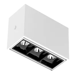 Luminária Alumínio Sobrepor LED 7W 2700K 34° 405lm Bivolt 89x43x65mm Branco/Preto - 2782-AB-S