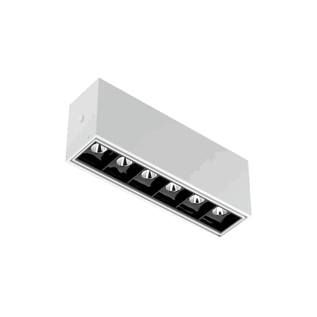Luminária Alumínio Sobrepor LED 14W 2700K 48° 810lm Bivolt 169x43x65mm Branco/Preto - 2783-MA-S