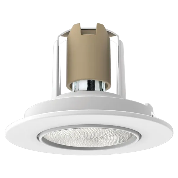 Spot Alumínio Embutir Orientável Face Plana Clicado PAR20 E27 Ø120mm Branco – 3091