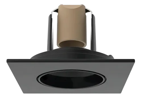 Spot Alumínio Embutir Orientável Face Plana Clicado PAR20 E27 120x120mm Preto – 3085PT