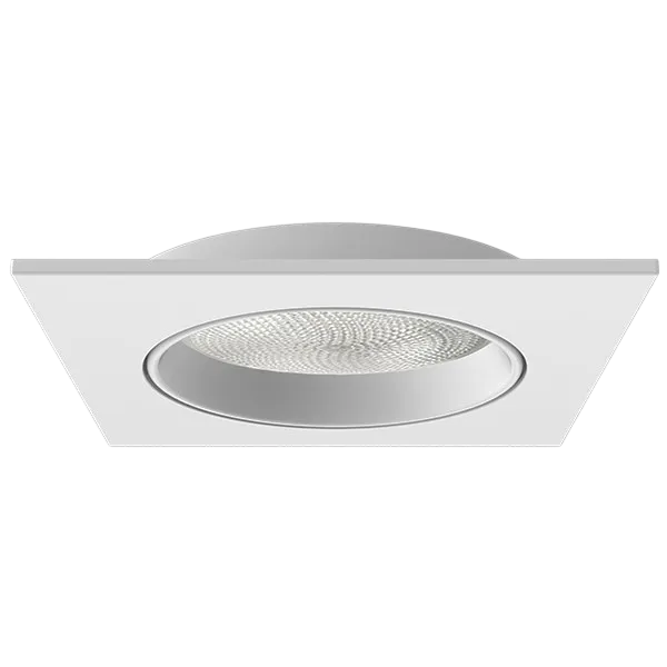 Spot Alumínio Embutir Orientável Face Plana Clicado PAR30 E27 160x160mm Branco – 3086