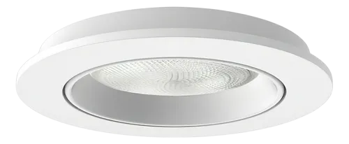 Spot Alumínio Embutir Orientável Face Plana Clicado PAR30 E27 Ø160mm Branco – 3092