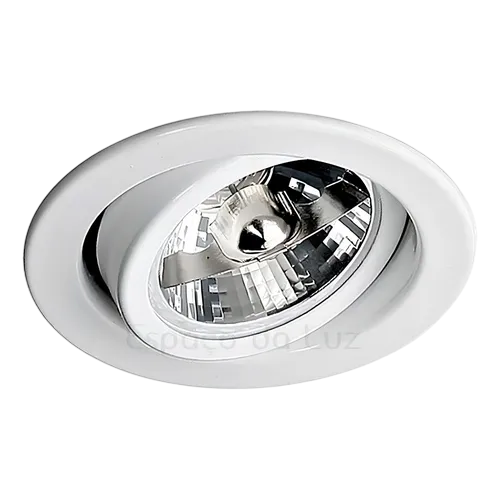 Spot Alumínio Embutir Redondo Ø107x78mm p/ AR70 GU10 Nicho Ø92mm Branco Fosco – SP 3302BR
