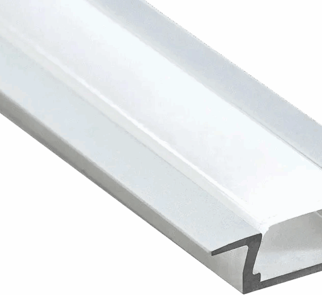 PERFIL ALUMINIO EMBUTIR GESSO PLANO LED PRESILHA PRESSÃO A7XL24MM BRANCO (AR 6707BR)