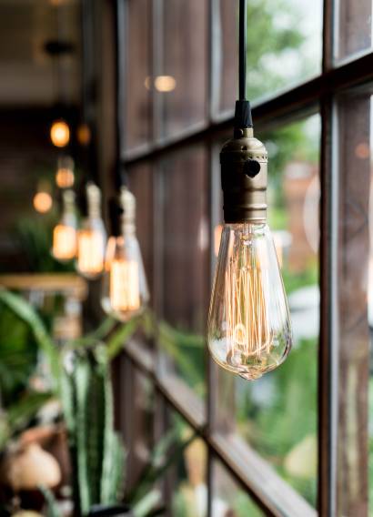 Beautiful light lamp decor glowing
